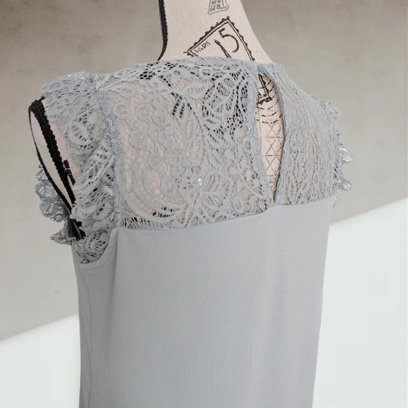 VERA MODA coral blue lace tank top - Picture 5 of 9